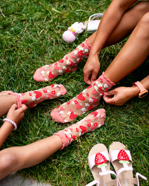 Sock candy strawberry socks for kids sheer girls socks