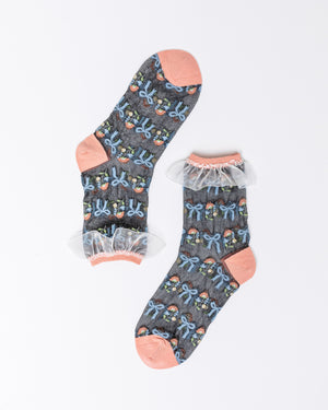 Sock Candy sheer black socks fancy socks for women